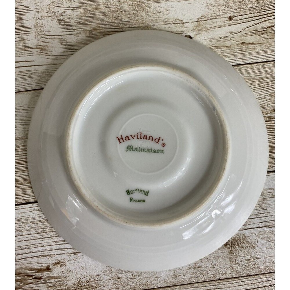 Haviland Malmaison Cup and Saucer Purple Fishing Scene Antique HTF - Picture 4 of 11